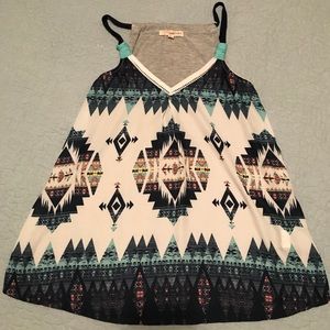 Indian inspired print halter top S